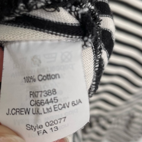 J.Crew black & white striped peplum - Picture 5 of 8